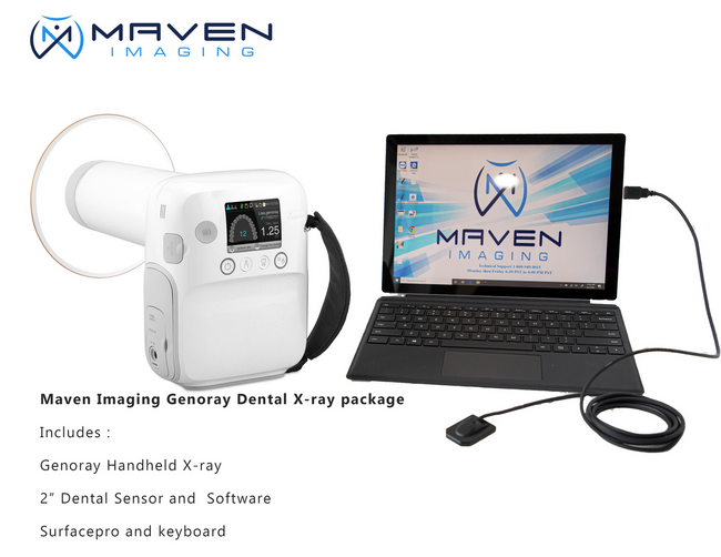 Genoray ZEN-PX4 All in One Portable X-Ray System and Dental Sensor 2" Package