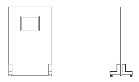 Lead Shield, Stationary, 30"W 84"H,10"x12" Window