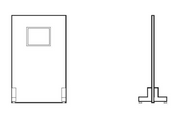 Lead Shield, Floor Mounted, 24”w 84”h, 10”x12” Window